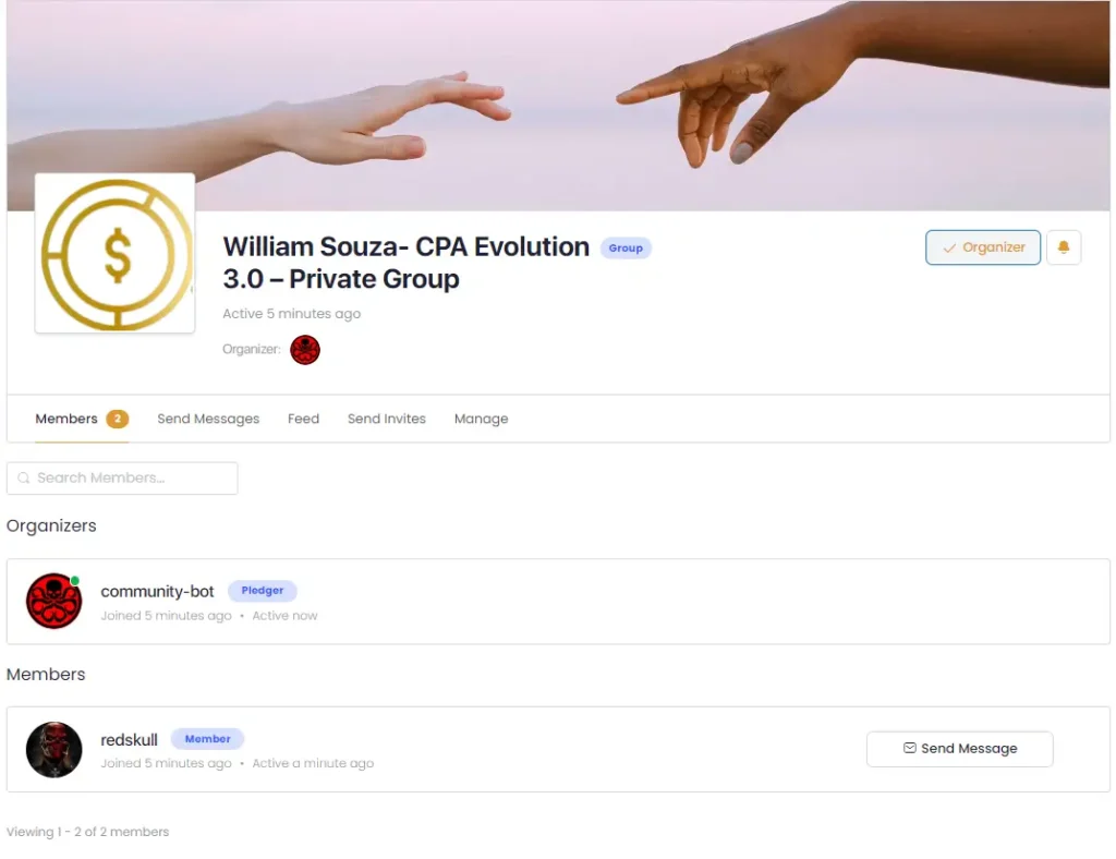 a screenshot of the Private Group for group buy organizing
