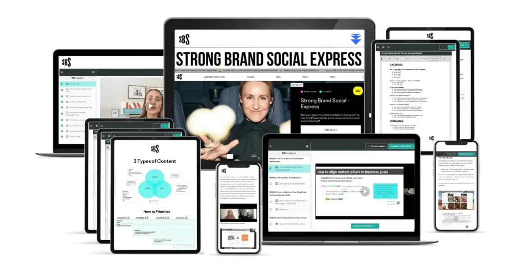 a pictue of Katie Wight's The Strong Brand Social Express course